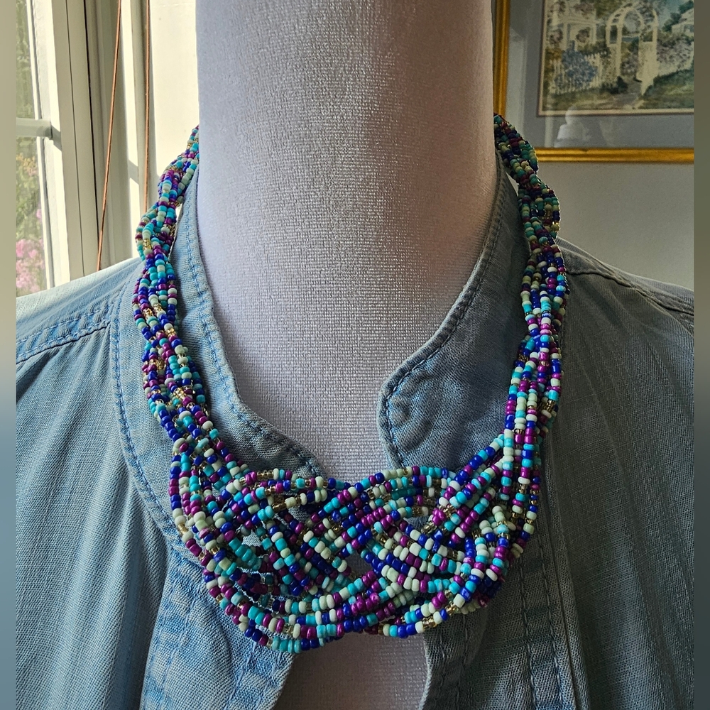 Funky Colorful Beaded Necklace